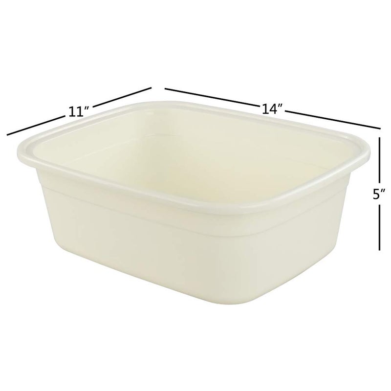 HOMMP 12 Quart Plastic Small Dishpan/Wash Basin, 4-Pack - Image 3